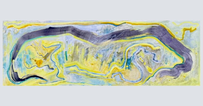 Akissika Tempera auf HDF, 115x39 cm, 02/2026, Bernhard Beyer